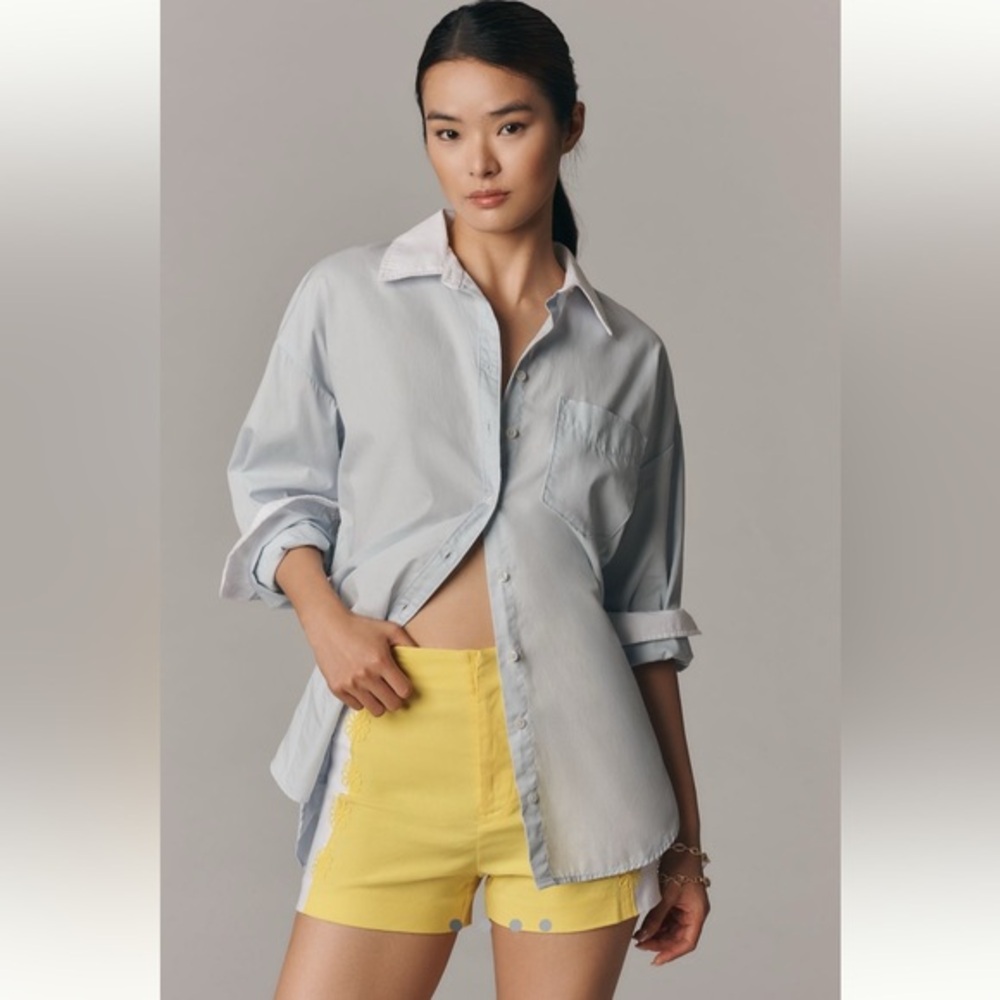 NWT Maeve Surf City Linen Blend Embellished Shorts | US 0 / UK 4
